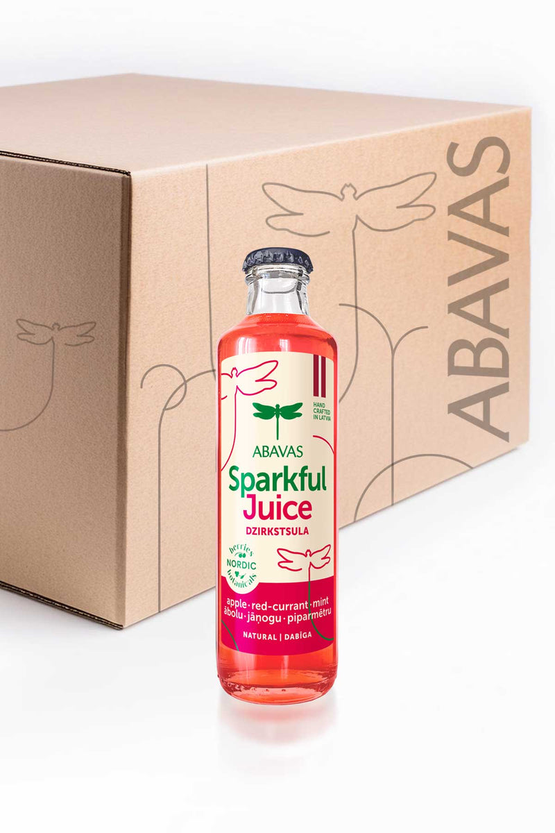 Sparkful Apple-Red currant-mint sparkling juice, non-alcoholic