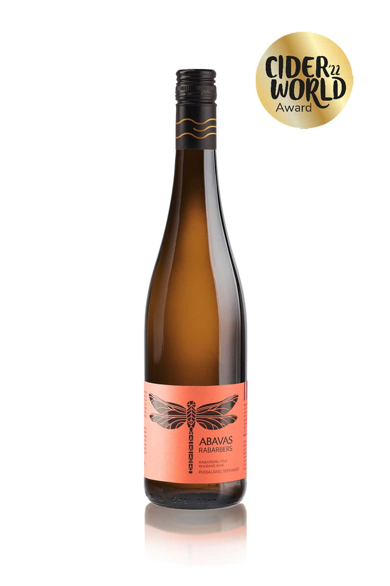 Rhubarb semi-sweet wine