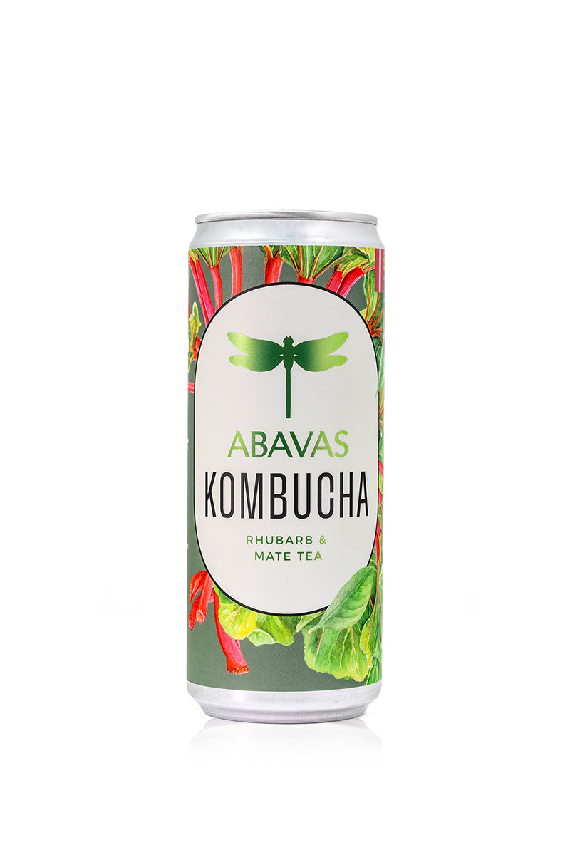 Kombuča ar rabarberiem un mate tēju
