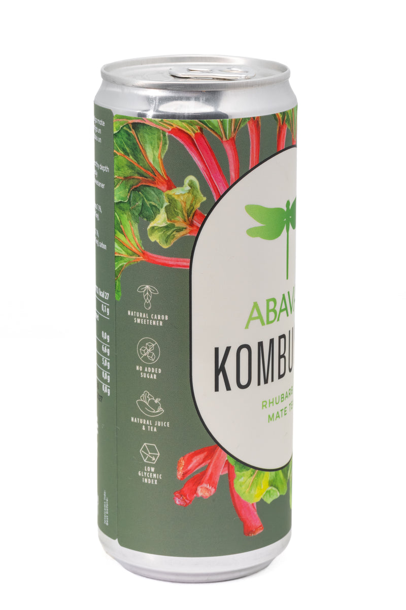 Kombuča ar rabarberiem un mate tēju
